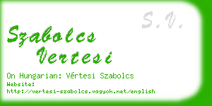 szabolcs vertesi business card