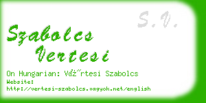 szabolcs vertesi business card